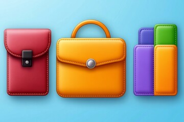 Aufkleber - A colorful vector infographic showing different types of business card designs