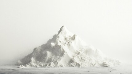 Wall Mural - Abstract white mountain pile on plain background.  Possible use  Conceptual, artistic