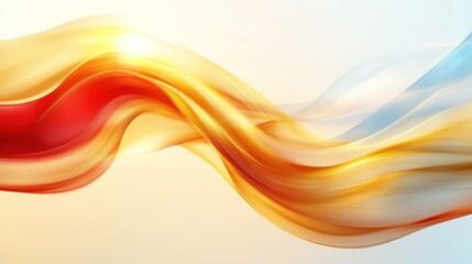 Poster - elegant abstract wave background with flowing red, gold, and blue