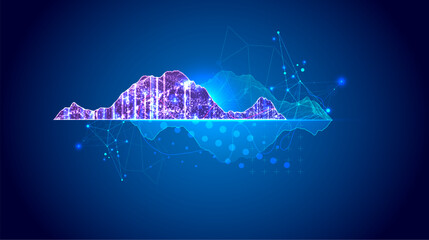 Aufkleber - Big Data. Abstract digital futuristic vector illustration on technology background. Data mining and management concept.