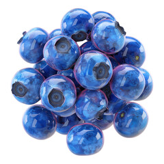 Wall Mural - Fresh and Juicy Blueberries Pile on Transparent Background