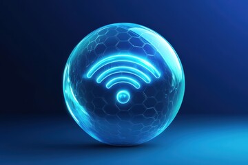 Poster - Innovative graphic layout showcasing Wi-Fi connectivity in modern advertising designs