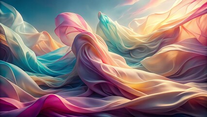 Poster - Elegant Soft Waves: Abstract Fluid Art Background Texture