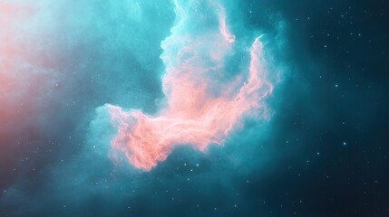 Poster - capture high-resolution image of mesmerizing textures and details in cosmic nebula highlighting contrasting colors