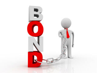Poster - 3d rendering business bonds concept
