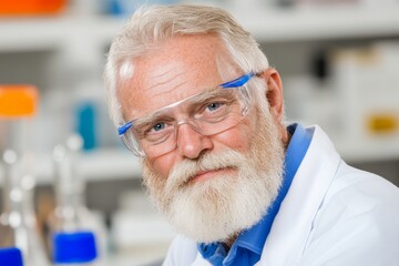 Aufkleber - A scientist in a research lab examining statistical data collected from an experiment