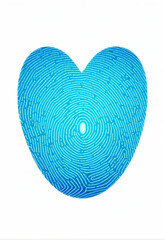 Wall Mural - Technology Fingerprint Decoration Blue Glowing Cool Element Design