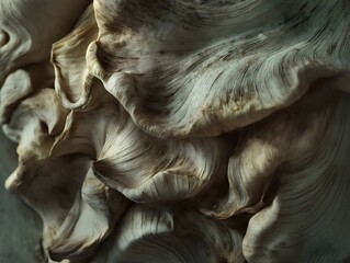 Abstract Wood Grain Texture Macro Shot of Flowing Lines and Curves