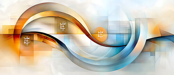 Poster - Dynamic flow of colors and patterns abstract art digital creation vibrant environment artistic concept