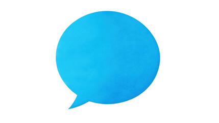 Poster - Blue speech bubble communicating on transparent background