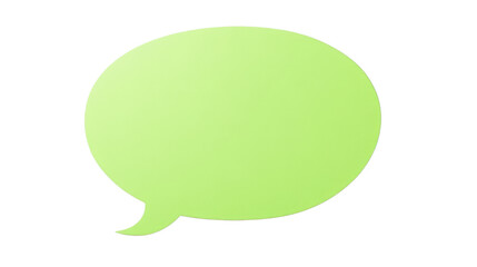 Poster - Green speech bubble communicating a message on transparent background