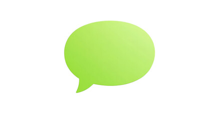Poster - Green speech bubble communicating on transparent background