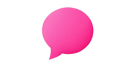 Leinwandbilder - Pink speech bubble communicating on transparent background