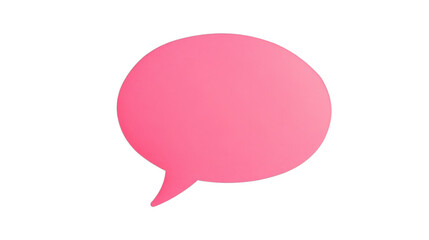 Poster - Pink speech bubble communicating on transparent background