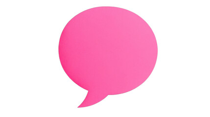 Leinwandbilder - Pink speech bubble communicating information on transparent background