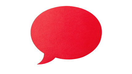 Leinwandbilder - Red speech bubble communicating ideas on transparent background