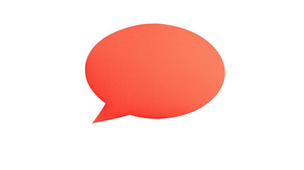 Poster - Red speech bubble communicating a message on transparent background