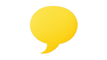 Leinwandbilder - Yellow speech bubble communicating information on transparent background