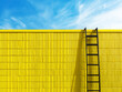 © Bluesky - A yellow wall with a ladder symbolizing progress, overcoming obstacles, and access to new opportunities
