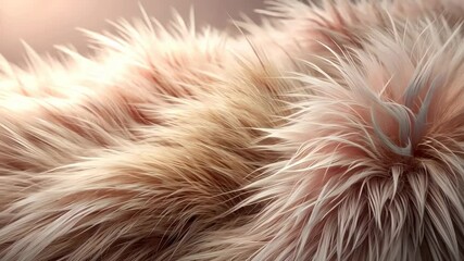 Poster - Soft and fluffy texture reveals captivating details in a warm and inviting setting. Generative AI