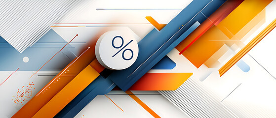 Poster - Dynamic abstract design elements creative studio digital artwork modern aesthetic overhead view innovation concept