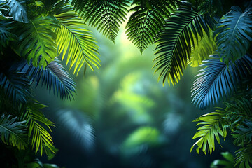 Canvas Print - Tropical Forest Leaves Background