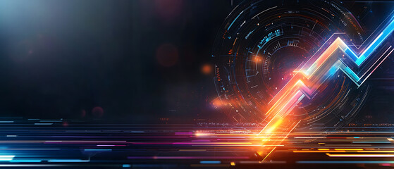Poster - Dynamic growth metrics business sector digital visualization modern technology abstract view data-driven insights