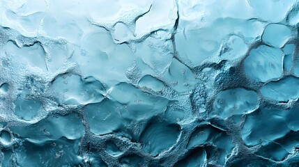 Aufkleber - Close-up abstract view of glacial ice, showcasing its intricate texture and cool blue tones. Abstract Glacial Ice Texture: A Study in Blue Hues