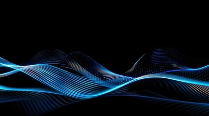 Leinwandbilder - An abstract digital artwork showcasing elegant flowing waves of vibrant colors in dynamic futuristic motion creating a seamless harmonious visual expression of technology creativity and elegance