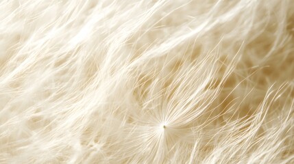 Poster - Close-up view of a creamy-colored seedhead. Soft, delicate textures dominate. Nature's peaceful art Macro Texture Backgrounds Fluffy Dandelion Texture. Creamy Gossamer: A Close-Up of Delicate Seedhead