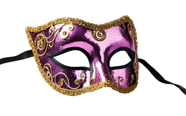 Aufkleber - A fun party mask with glitter and sequins, isolated on a empty plain background