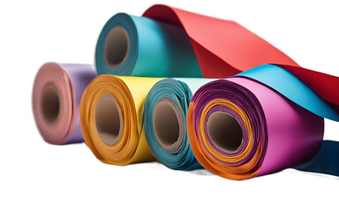 Poster - A party popper with colorful ribbons bursting out, isolated on a empty plain background