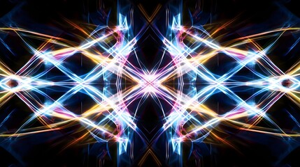 Fototapete - Brilliant abstract image featuring swirling pulsating lights and patterns of dynamic luminous energy and futuristic technology