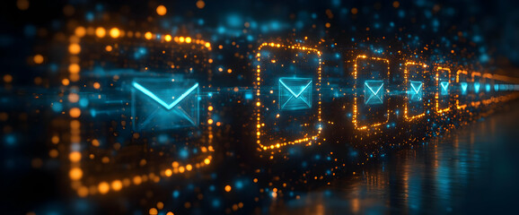 Poster - Abstract Futuristic Email Notification System