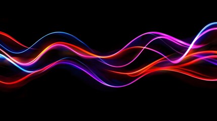 Leinwandbilder - Captivating abstract background featuring vibrant swirling waves of colorful luminescent digital energy and light  Mesmerizing futuristic and dynamic with a sense of motion technology and imagination