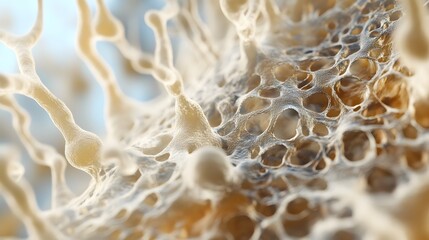 Poster - Captivating abstract close up of an intricate organic texture with delicate cellular patterns fluid forms and ethereal harmonious composition