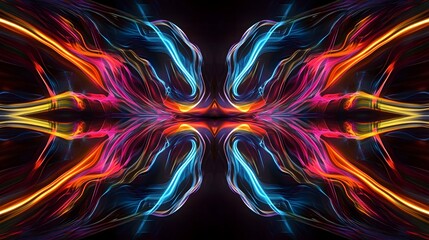 Leinwandbilder - Captivating abstract design featuring a dynamic explosion of vibrant colorful lights and energy  This visually striking and mesmerizing image evokes a sense of cosmic wonder and creative imagination