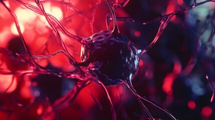 Aufkleber - Captivating Crimson Chaos A Mesmerizing Abstract Digital Art Masterpiece Exploring the Depths of Color Light and Form