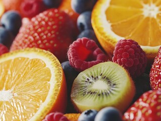 Wall Mural - Close-up of various fruits