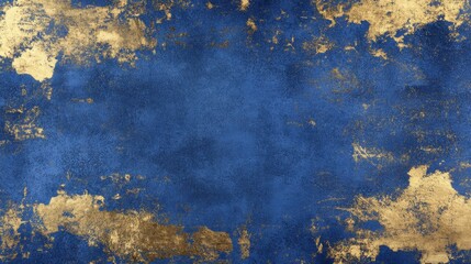 Wall Mural - A stunning golden glow over a deep blue textured backdrop, ideal for sophisticated designs and advertising layouts.