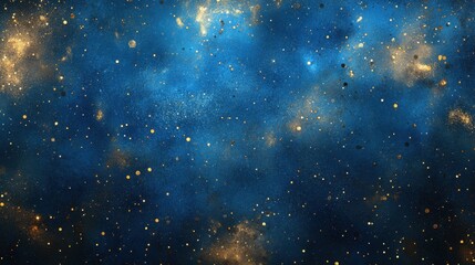 Wall Mural - A stunning golden glow over a deep blue textured backdrop, ideal for sophisticated designs and advertising layouts.
