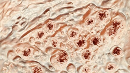 Aufkleber - Captivating microscopic abstraction featuring intricate organic cellular fluid textures and patterns  Visually striking biological microstructures with a modern experimental aesthetic