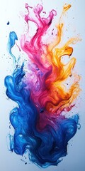 Fototapete - Abstract swirling paint vibrant colors dynamic energy