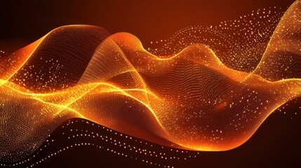 Poster - A warm and ambient backdrop with golden sparkling effects, offering ample space for promotional text or artistic design elements.