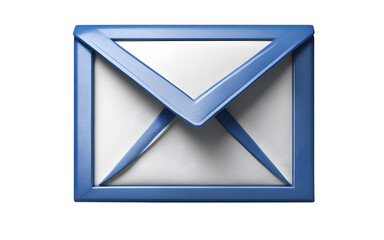 Poster - A classic email icon in blue and white, isolated on a empty plain background