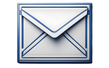 Poster - A classic email icon in blue and white, isolated on a empty plain background