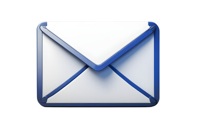 Poster - A classic email icon in blue and white, isolated on a empty plain background