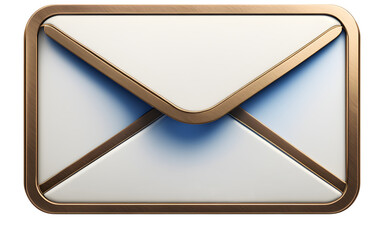 Poster - A classic email icon in blue and white, isolated on a empty plain background