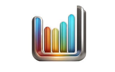 Poster - A WiFi signal strength icon with full bars, isolated on a empty plain background