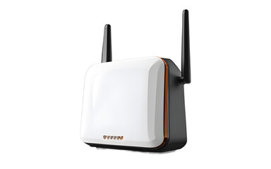 Poster - A WiFi range extender with external antennas, isolated on a empty plain background
